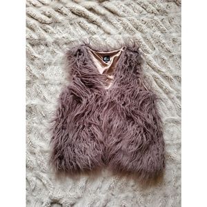 Faux fur vest, brown, size M